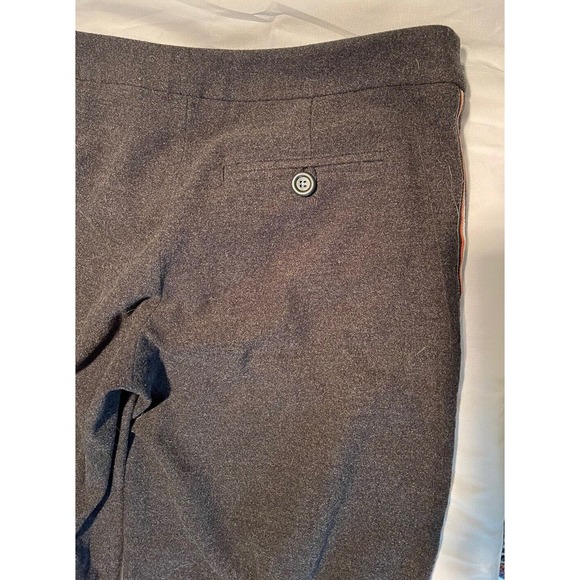 Vintage Anthropologie Gray Felt Trousers Womens 4 NWT Stripe Down Side Wide Leg - Picture 3 of 6